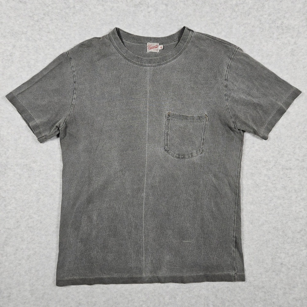 Freenote Cloth T-Shirt (Men's Medium) Gray Pocket Tee Vintage Style USA Made